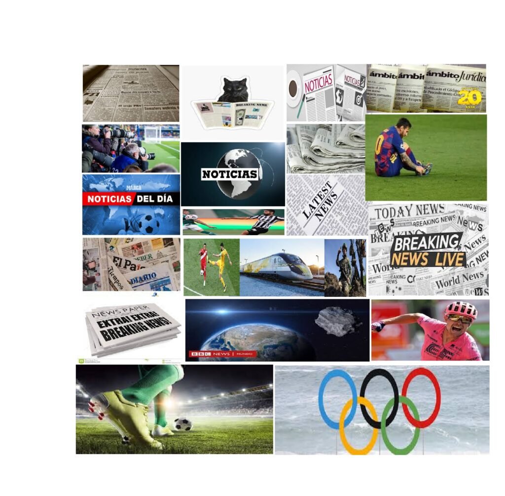 collage de noticias blanco